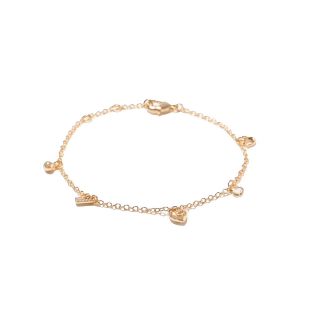 Coach Charm Bracelet 14k Gold Plated Brass